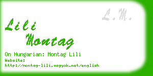 lili montag business card